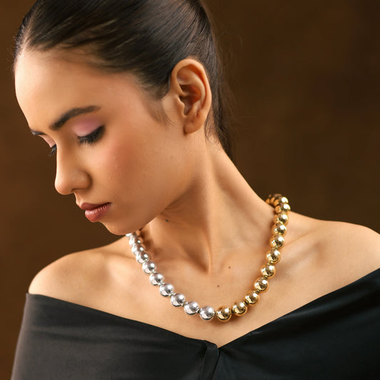 Urban Shine Handmade Silver-Gold Choker