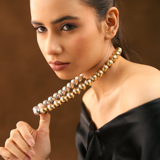 Urban Shine Handmade Silver-Gold Choker
