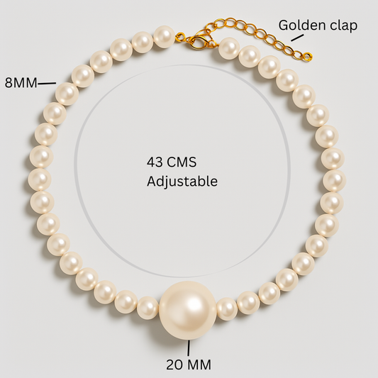 Timeless Grace Pearl Necklace – Minimal, Elegant & Sophisticated