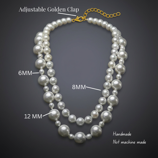 Signature Triple-Layer Pearl Necklace in Graduated Sizes