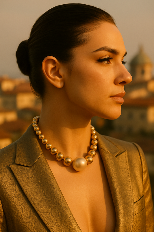 Golden Glow Pearl Necklace