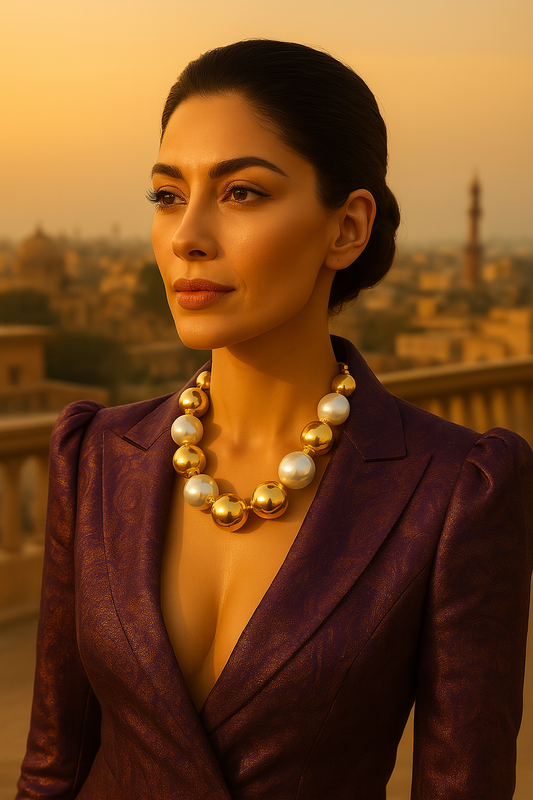 Golden Dusk & Pearl Choker