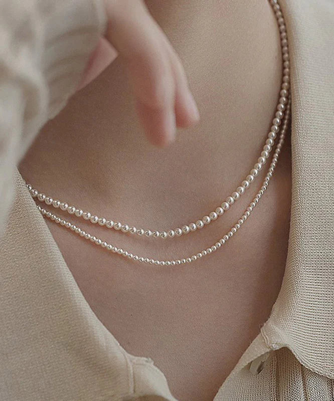 Sugar Pearl – Cute White Beaded Necklace