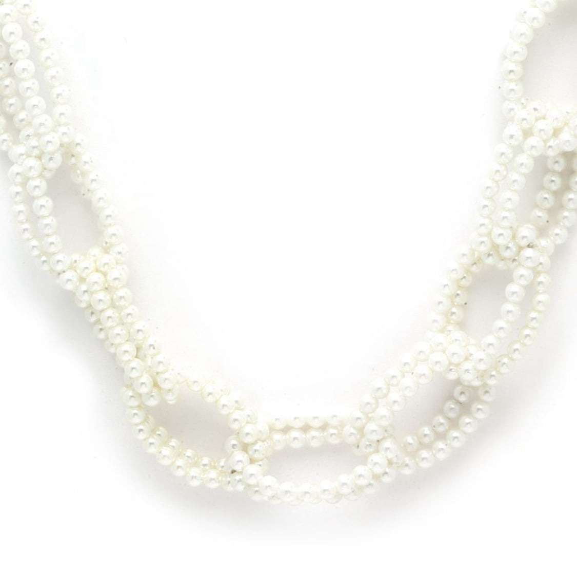 White Pearl Ring Choker