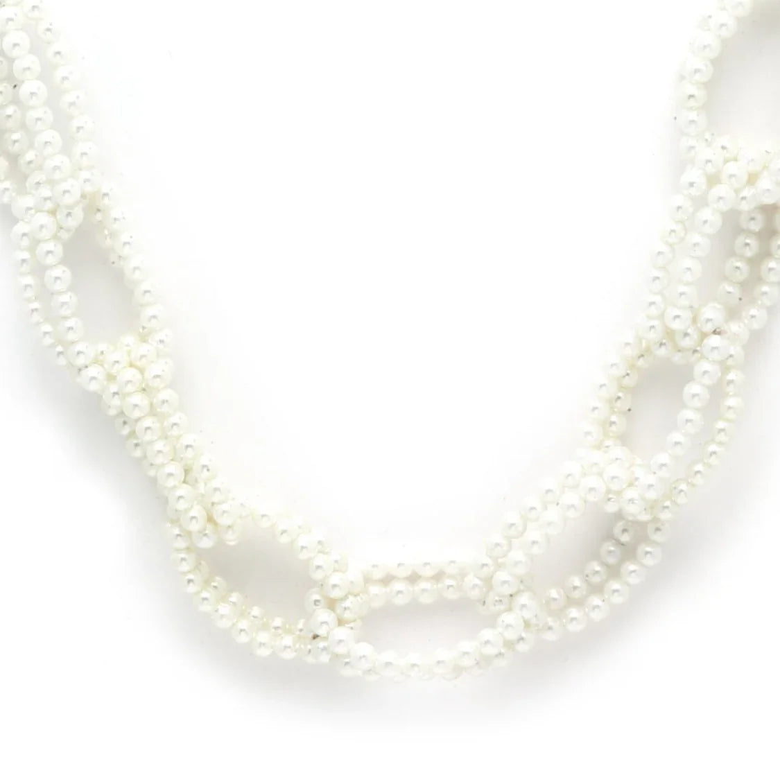 White Pearl Ring Choker