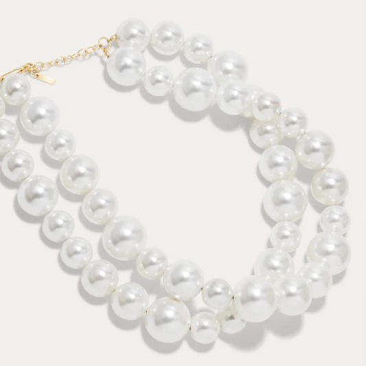 Bold Grace Double Pearl Choker