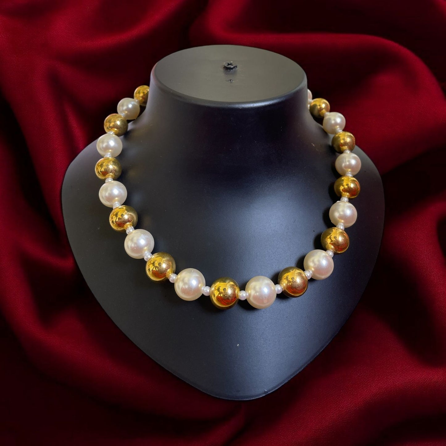 Golden Luxe: Statement White and Gold Choker