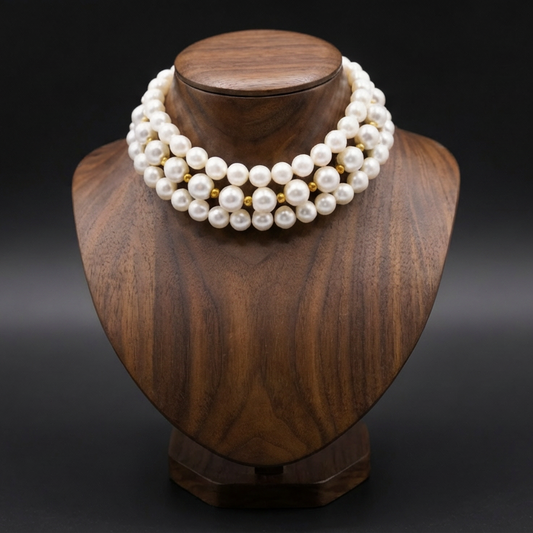 The Aurelia Three-Strand Pearl Necklace