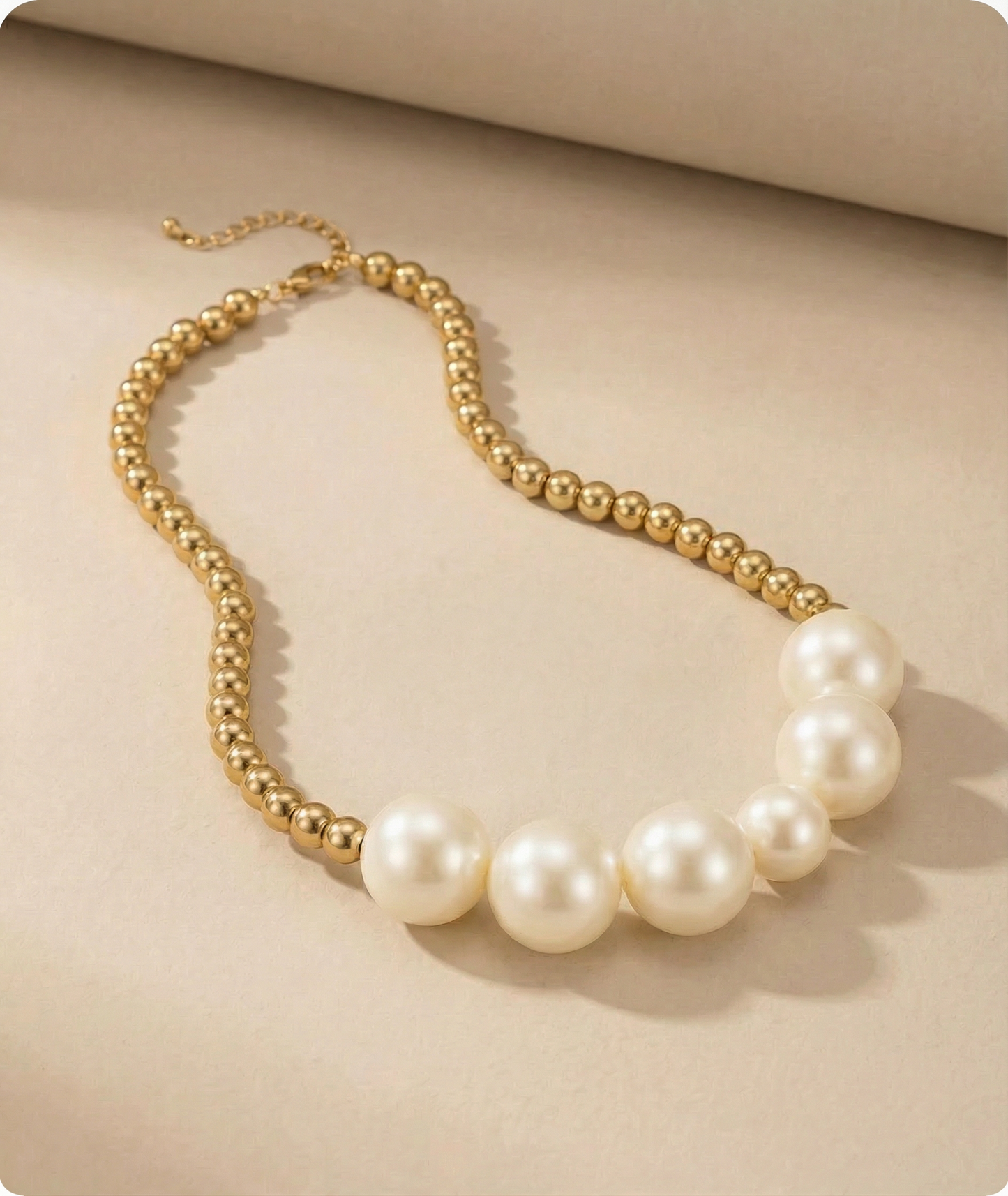 Luxury Gold & Pearl Statement Necklace