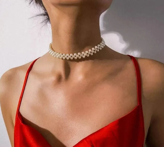 Whisper Pearl Choker โ Handmade Minimalist Elegance