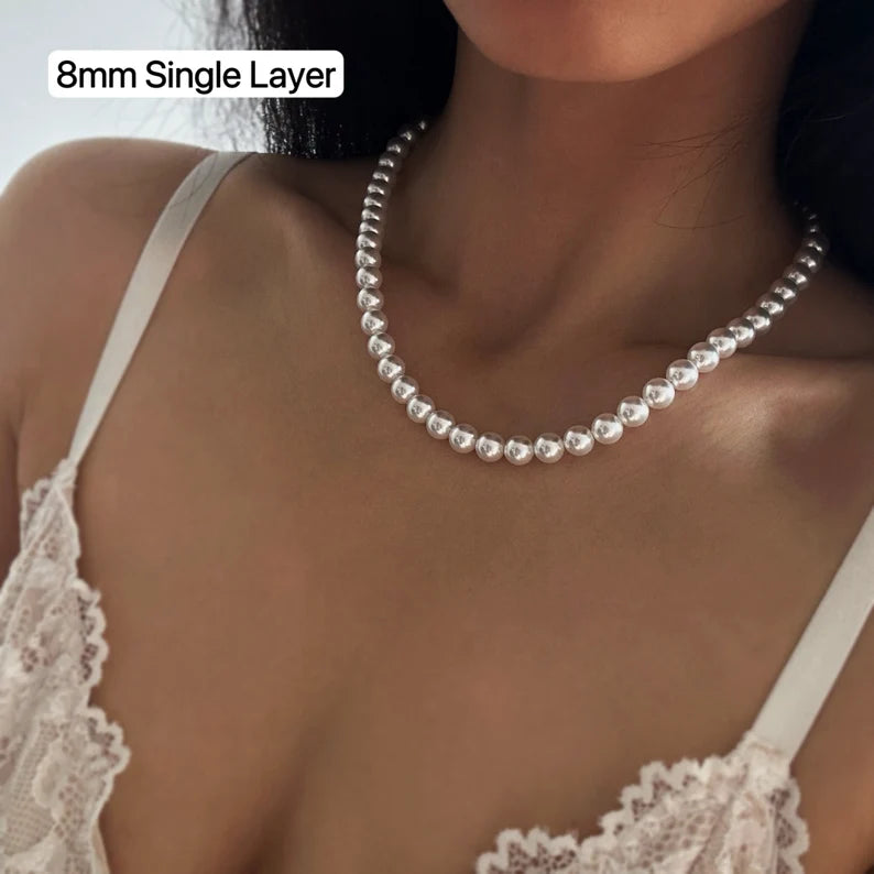 Serene Layers – White Pearl Dual Strand