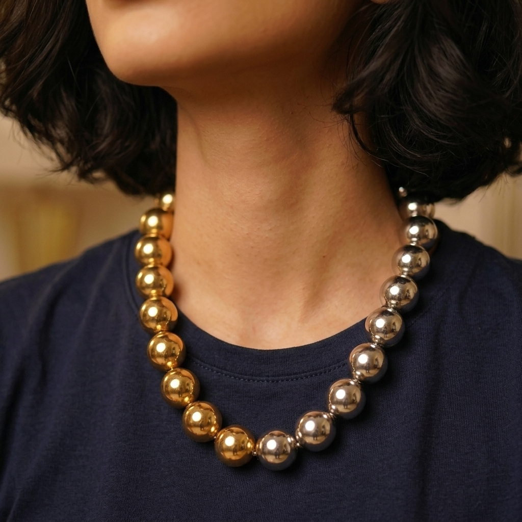 The Duo Necklace – Gold & Silver