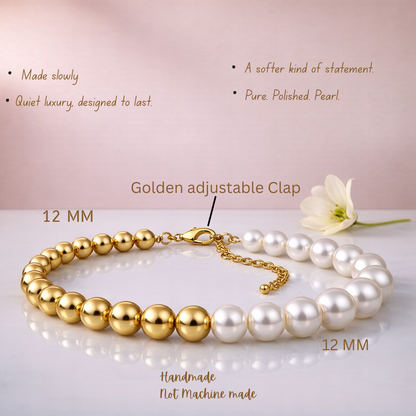 Two-Tone Pearl Bracelet (12 mm)