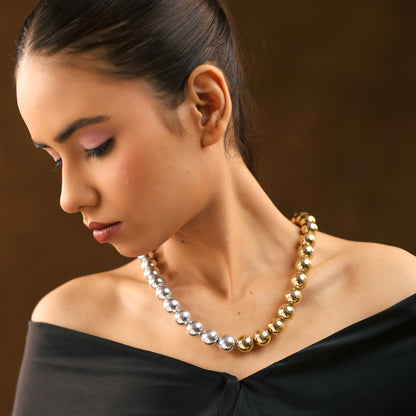 Urban Shine Handmade Silver-Gold Choker