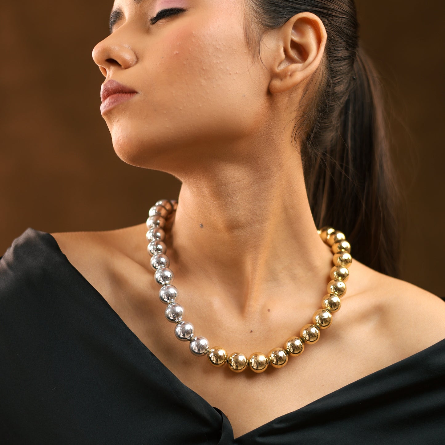 Urban Shine Handmade Silver-Gold Choker