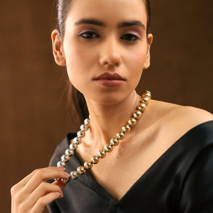 Urban Shine Handmade Silver-Gold Choker