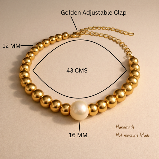 Golden Glow Pearl Necklace
