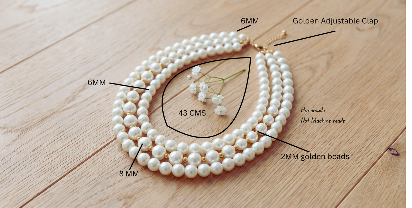The Aurelia Three-Strand Pearl Necklace