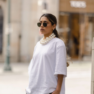 Double Luxe Bold White Pearl Choke