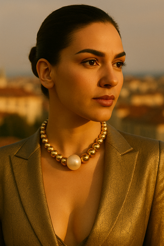 Golden Glow Pearl Necklace