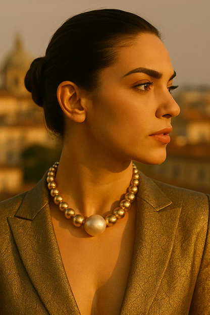 Golden Glow Pearl Necklace