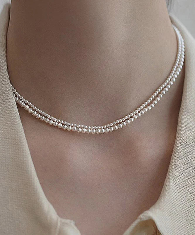 Sugar Pearl – Cute White Beaded  Necklace