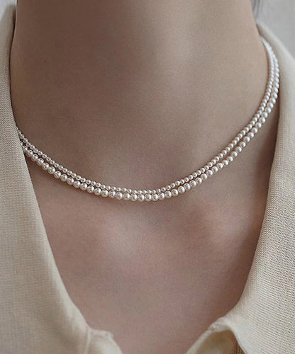 Sugar Pearl – Cute White Beaded  Necklace