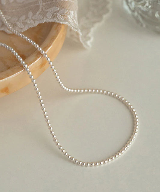 Sugar Pearl – Cute White Beaded  Necklace