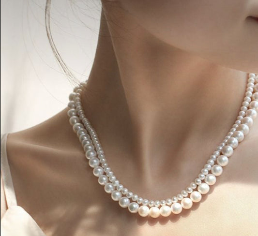 Eternal White Pearl Necklace – Handmade, Elegant Design