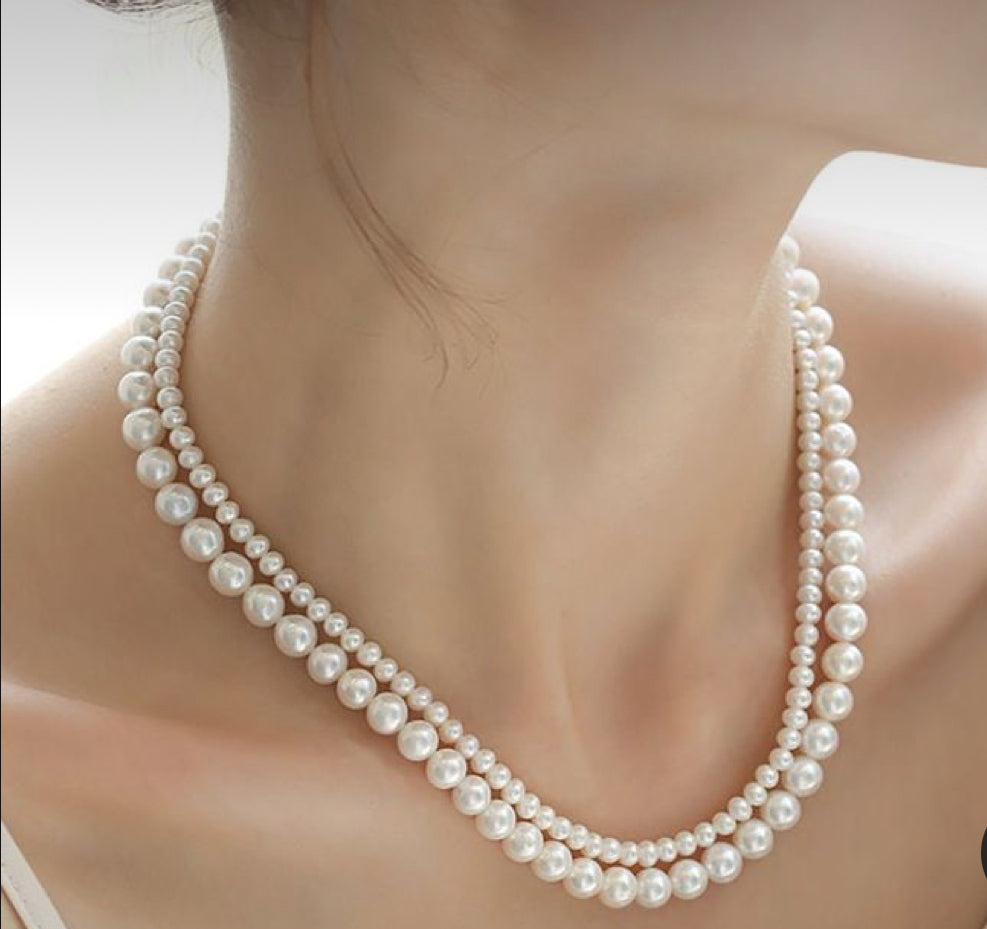 Eternal White Pearl Necklace – Handmade, Elegant Design