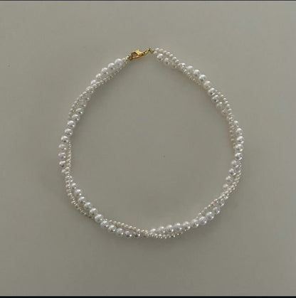 Dual Strand Elegance Pearl Choker