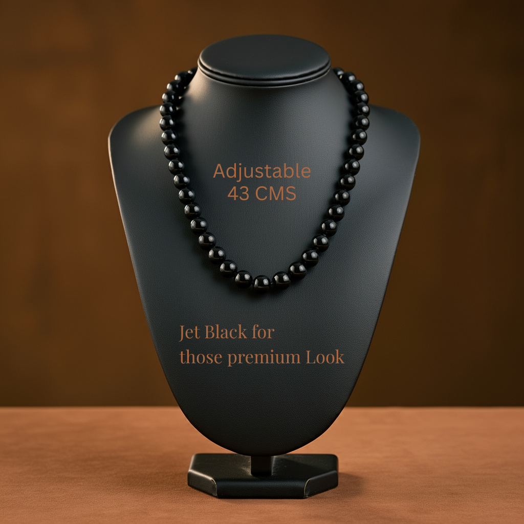 Dark Elegance Bold Black Pearl Choker