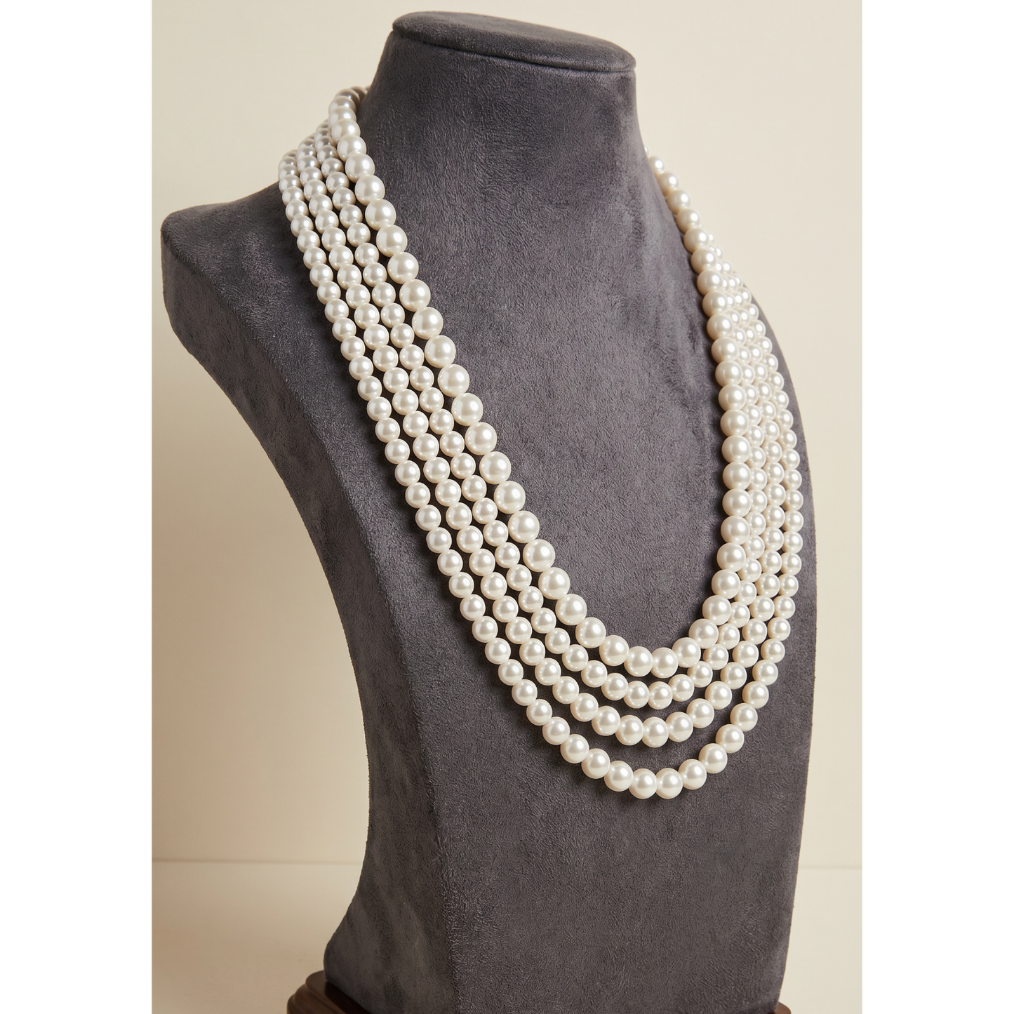 Gouri Jewel Royal Cascade(Rani Haar) — Layer White Pearl Mala Necklace | Bridal & Festive Collection"