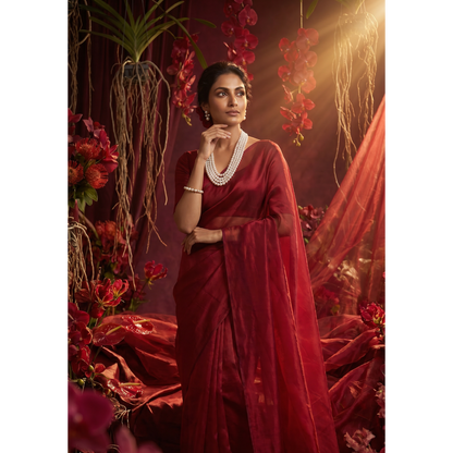 Gouri Jewel Royal Cascade(Rani Haar) — Layer White Pearl Mala Necklace | Bridal & Festive Collection"