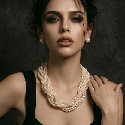 Six-Strand Ivory Pearl Necklace