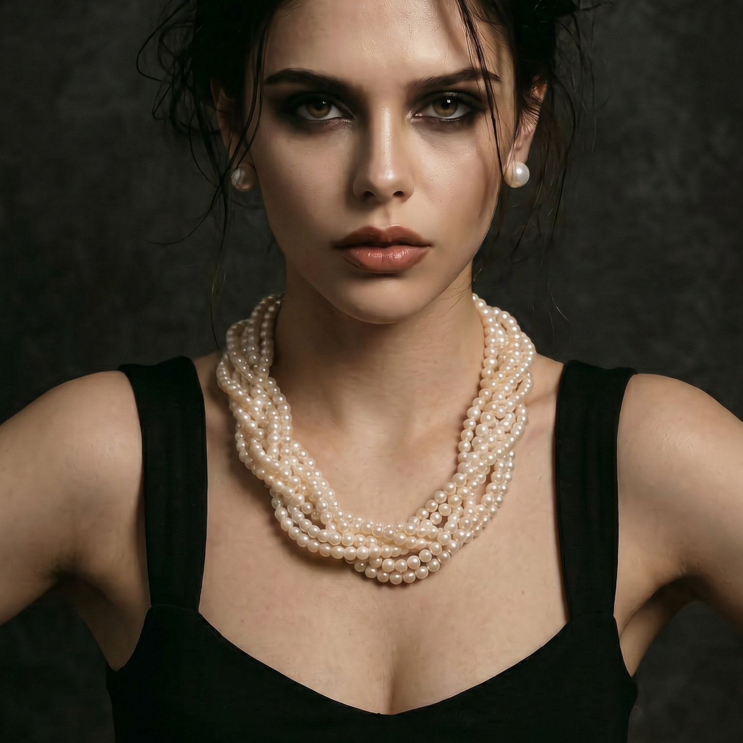 Six-Strand Ivory Pearl Necklace