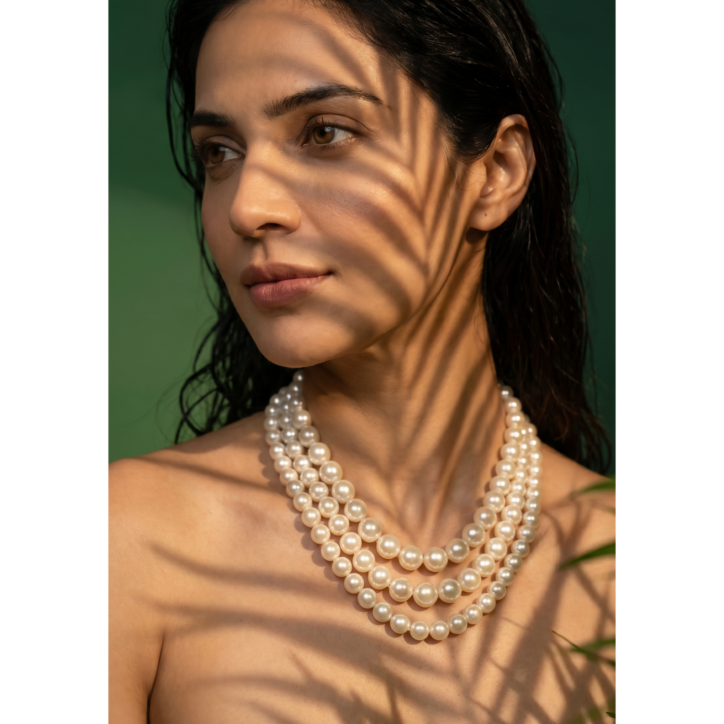 Statement Triple Layer Cream Pearl Necklace 2.0