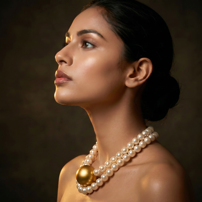 Golden Center Pearl Necklace