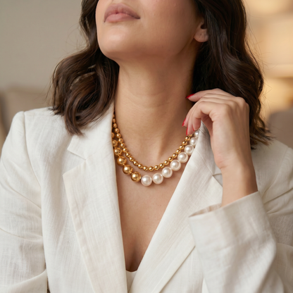 Golden Aura Statement Necklace