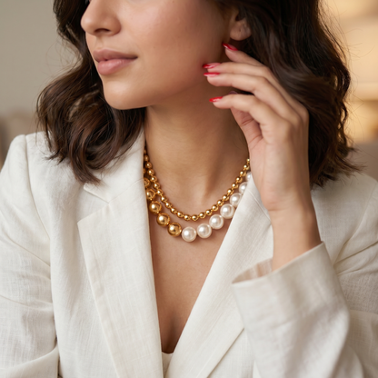 Golden Aura Statement Necklace
