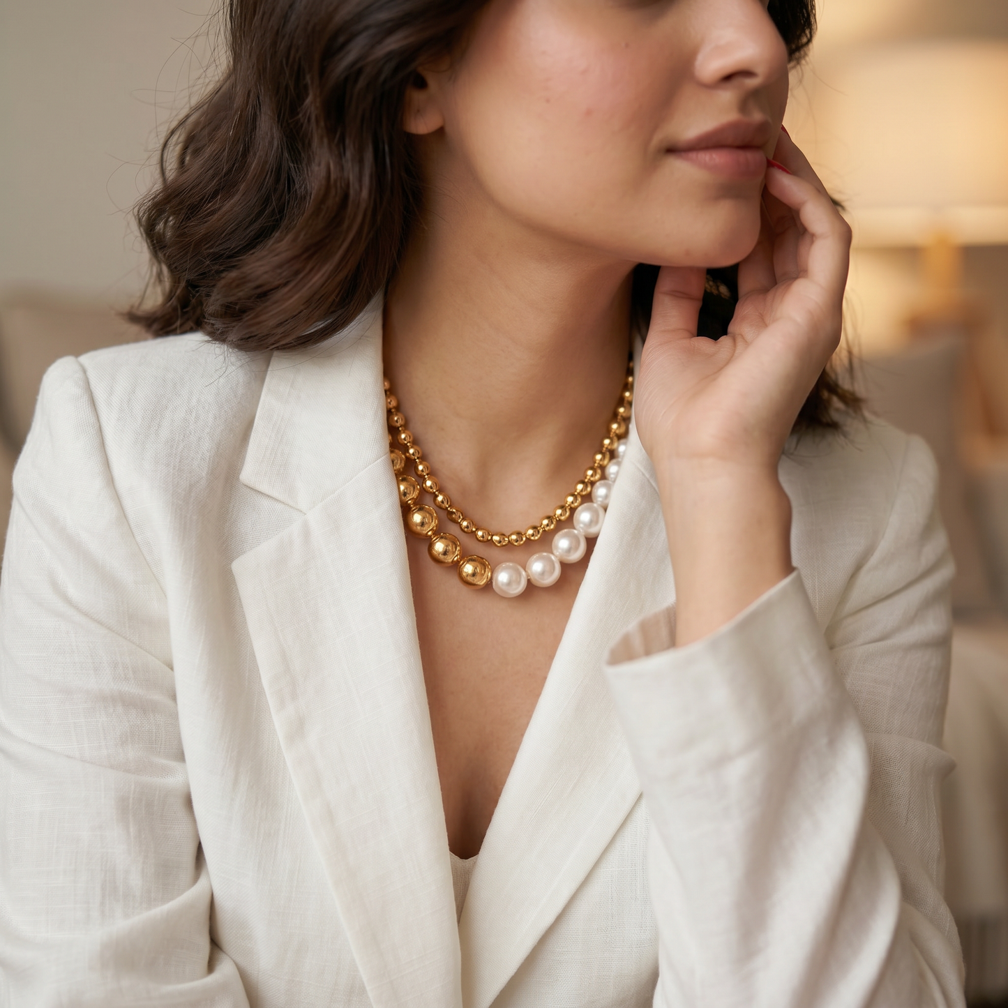 Golden Aura Statement Necklace