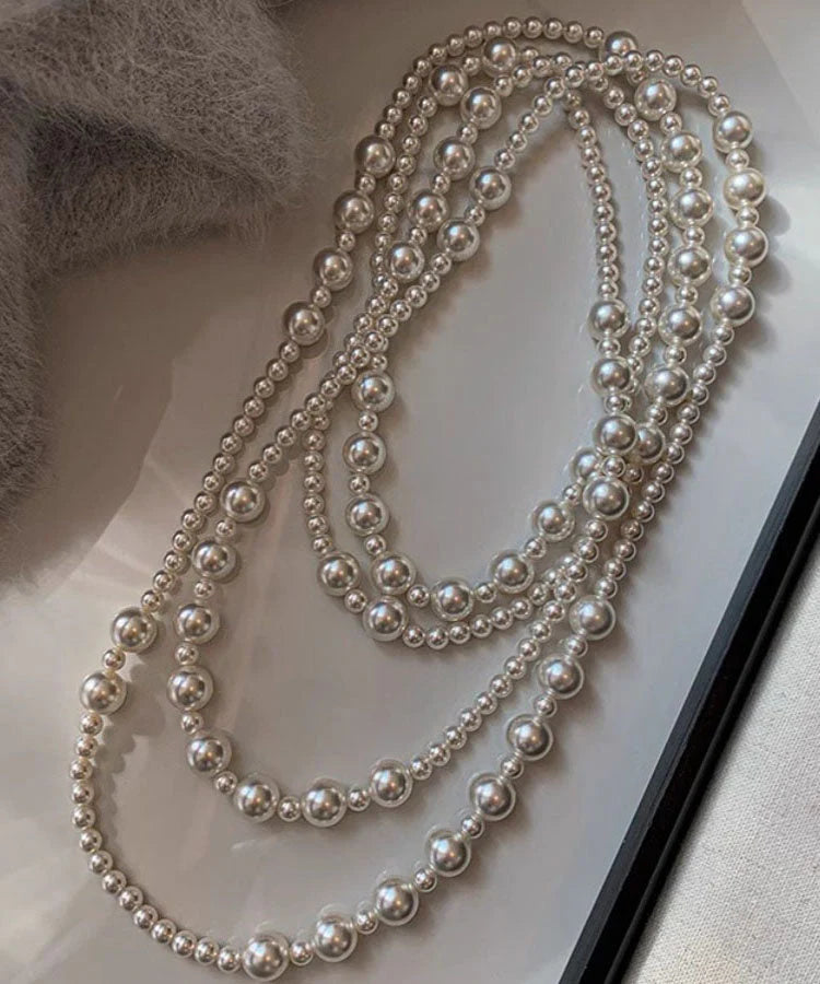 "Pure Grace – Long White Pearl Strand"