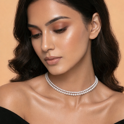 Sugar Pearl Double Strand Choker