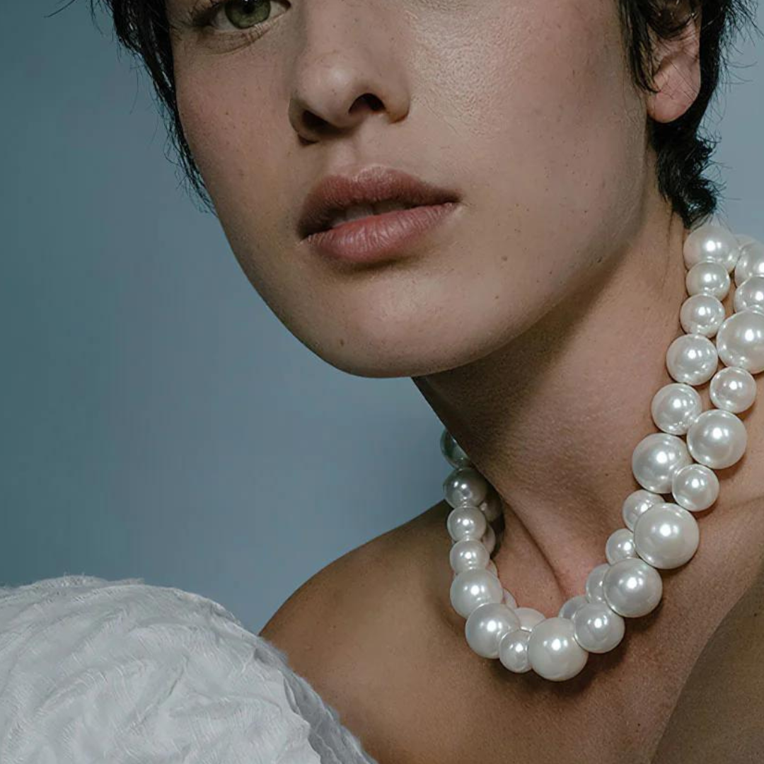 Bold Grace Double Pearl Choker