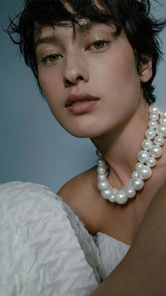 Bold Grace: Double Pearl Choker