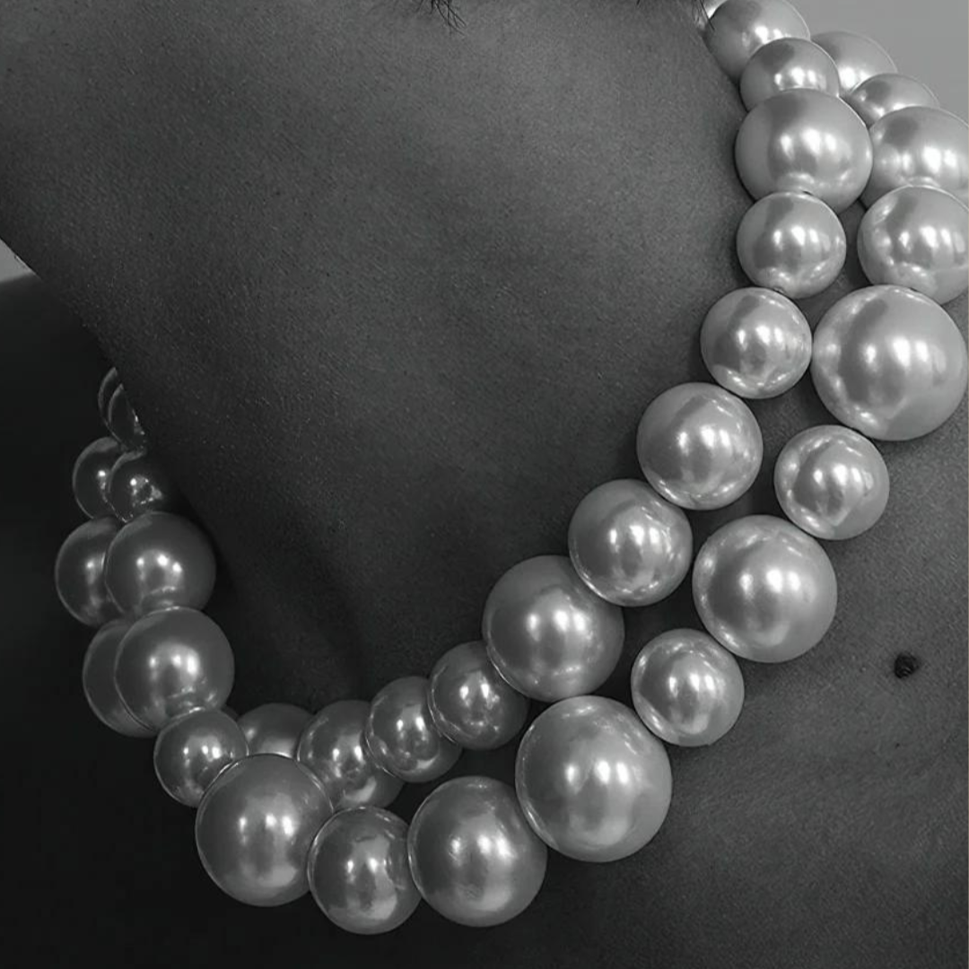 Bold Grace Double Pearl Choker