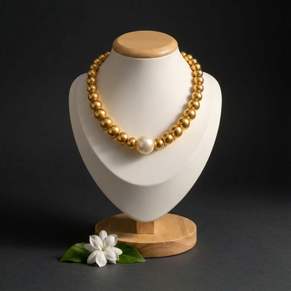Golden Glow Pearl Necklace