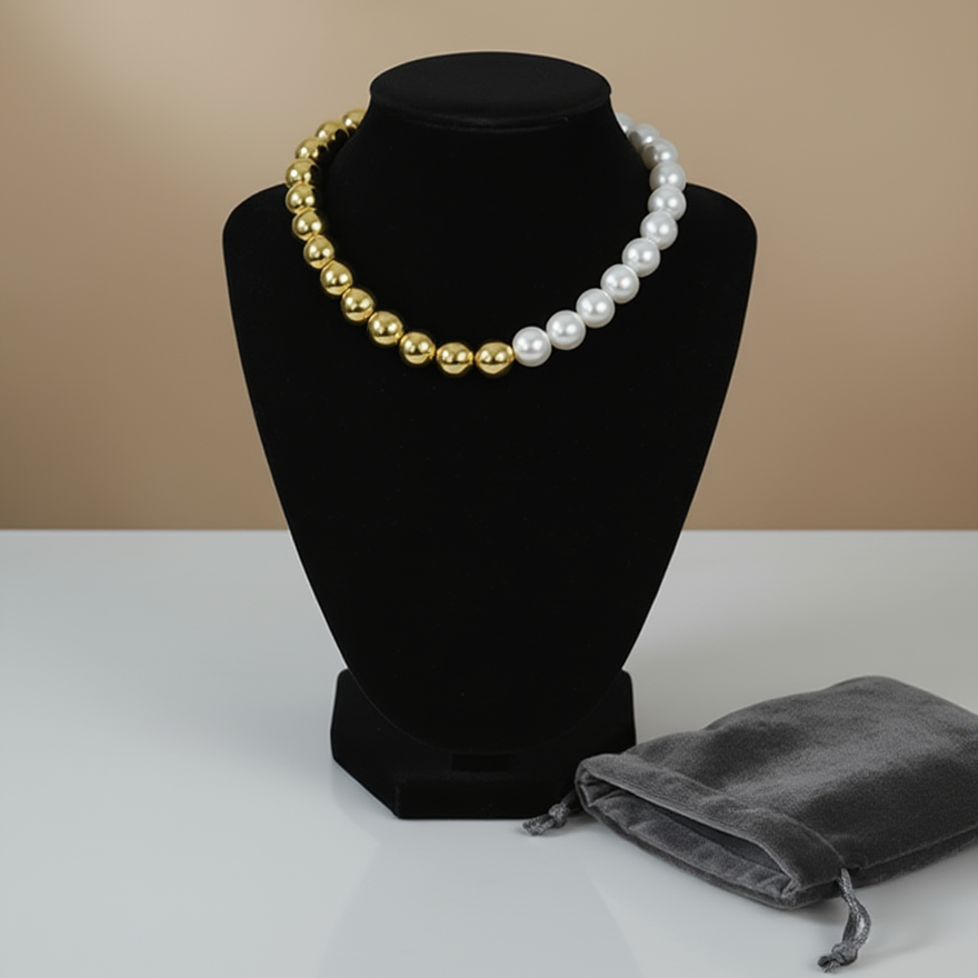 Two-Tone Pearl Bracelet (12 mm)