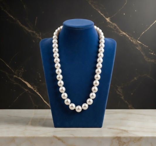 Classic Medium Length Pearl Necklace for Women | Artificial Pearl Jewellery | Timeless Elegance