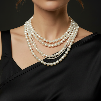 Elegant Multi-Layer Pearl Necklace